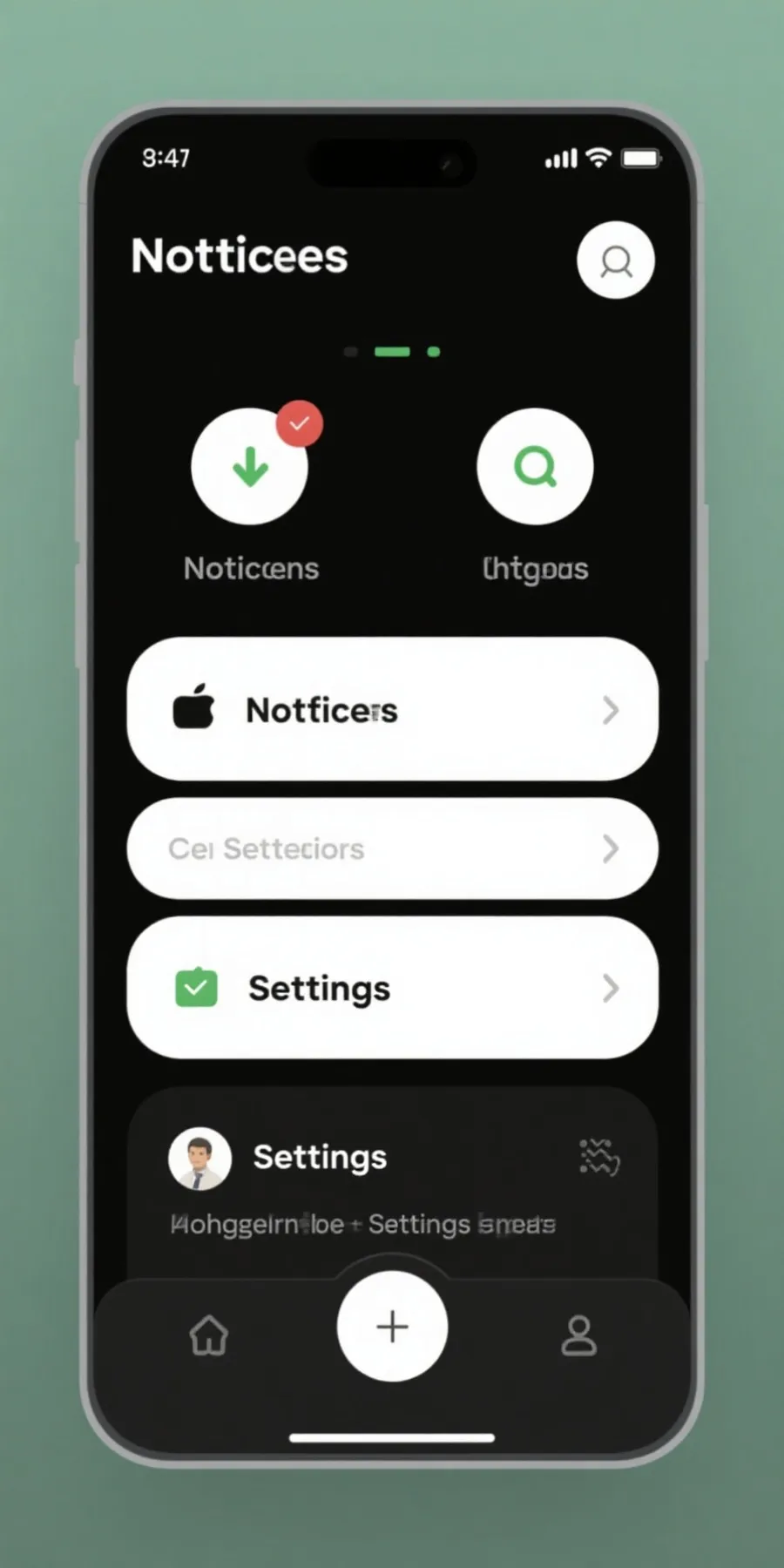 App 界面 - 通知与设置